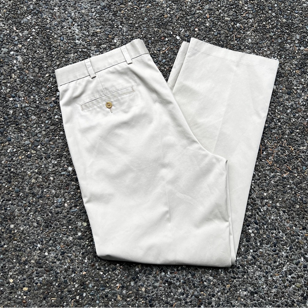 John W Nordstrom Smartcare Wrinkle-Free 100% Supima Cotton Flat Front Pants 38